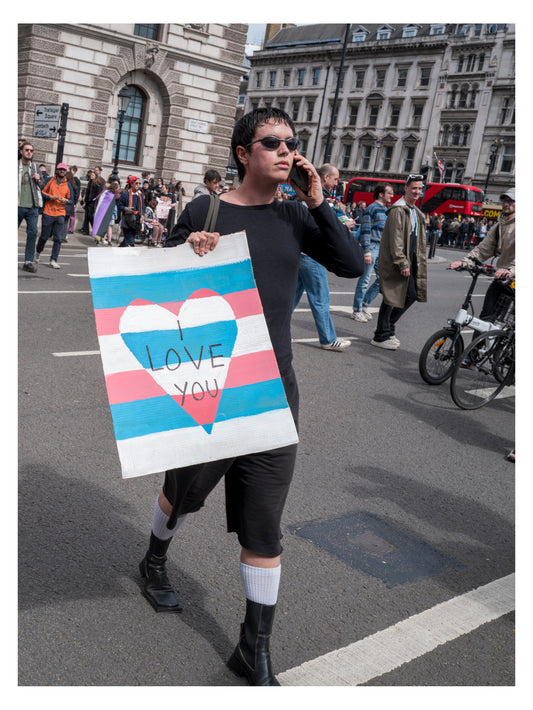 Sunil Gupta, Demonstrator at the Trans Rights Rally, Parliament Square, London 19/04/2025