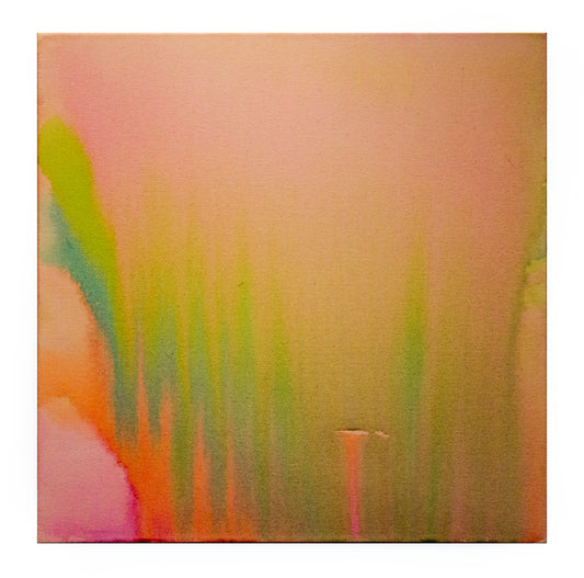 Millie Brown, Rainbow Body 15 (Vomit on Canvas), 2025